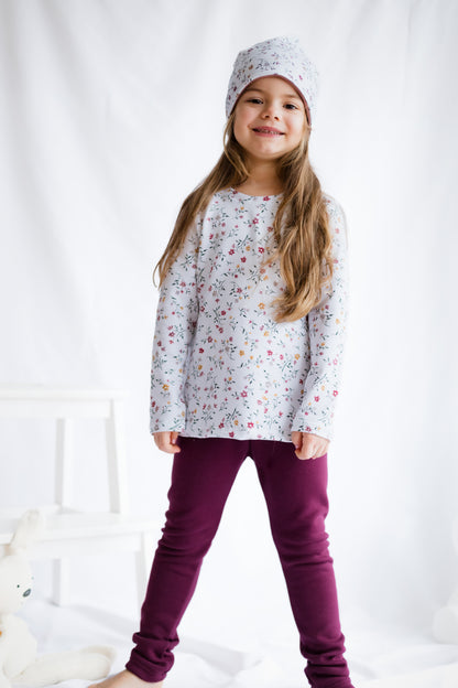 Langarmshirt für Baby und Kinder, mini Floral