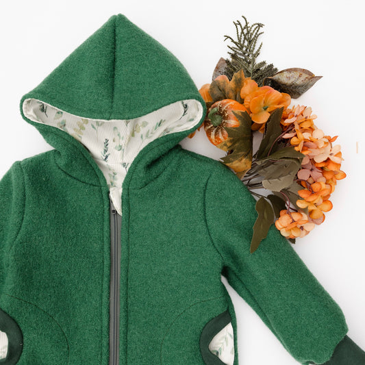 Walkjacke Grün mit Eukalyptus