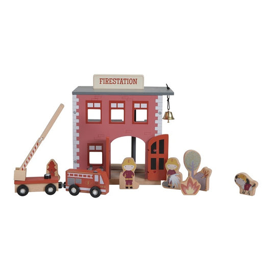 Holzeisenbahn Erweiterung - Feuerwehrhaus | Little Dutch