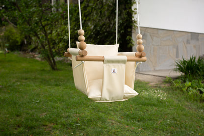 Babyschaukel outdoor in beige
