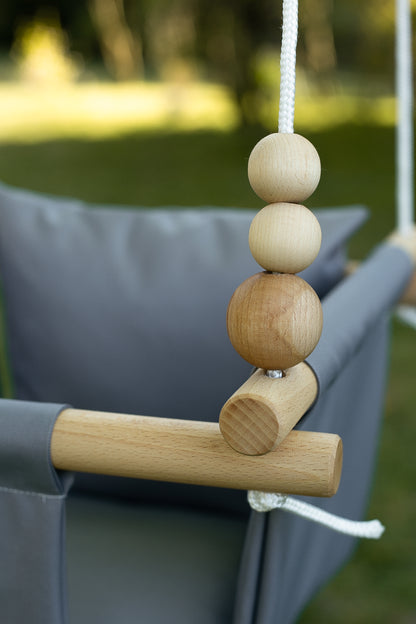 Babyschaukel outdoor in grau