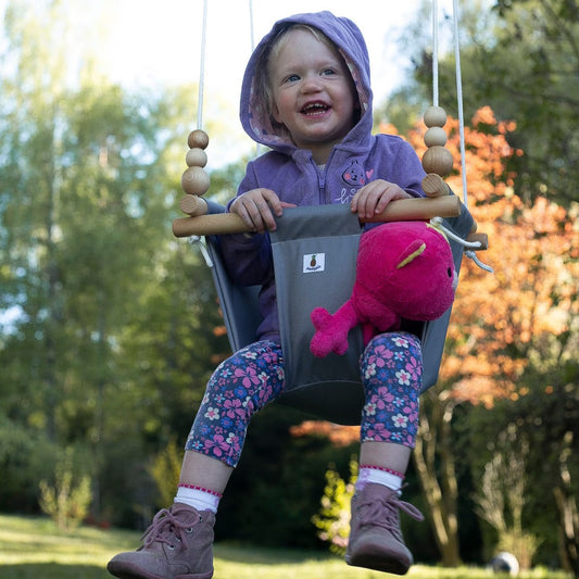 Babyschaukel outdoor in grau