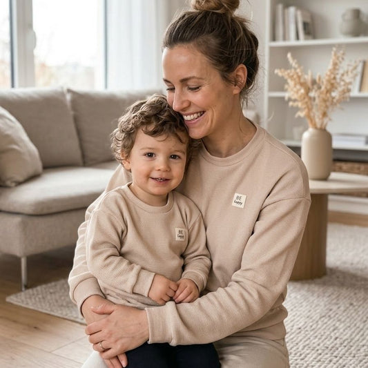 Frauen Pullover Oversized in Beige