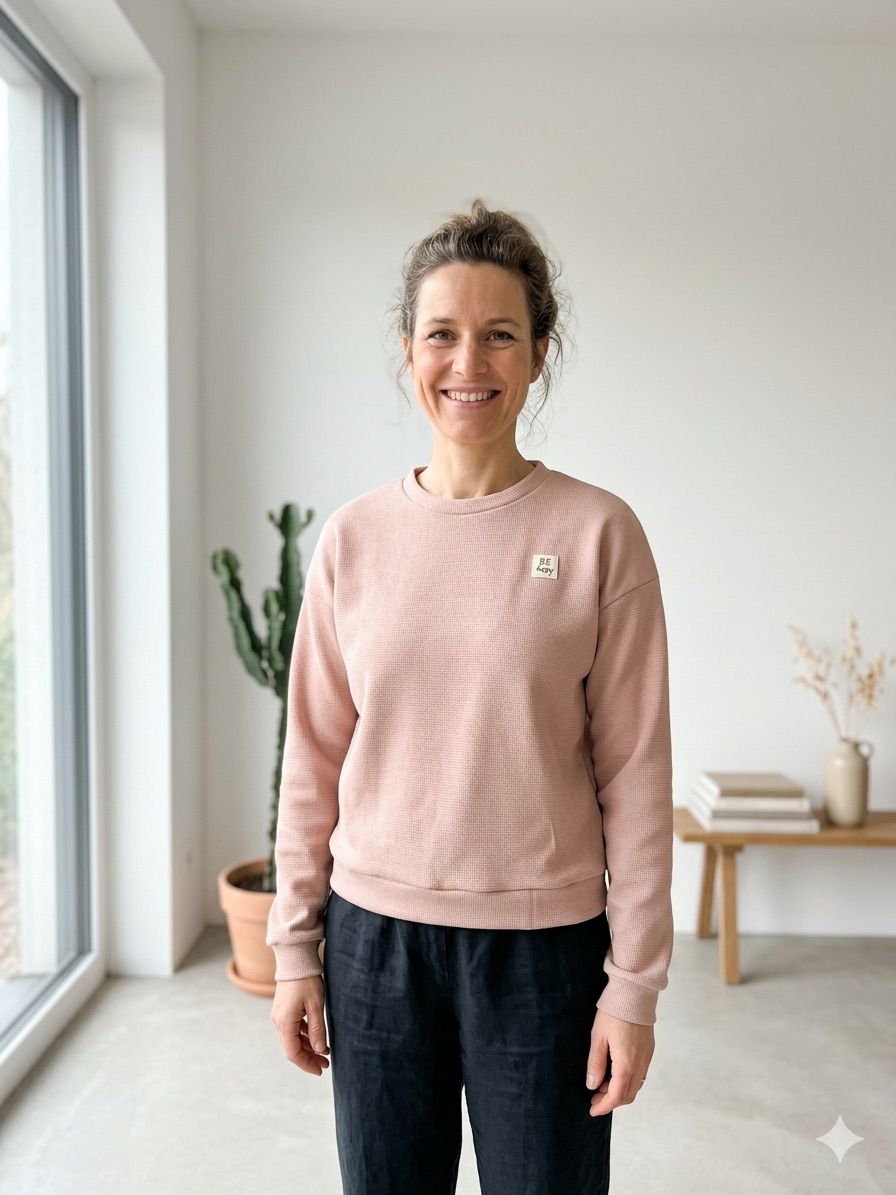 Frauen Pullover Oversized in Nude