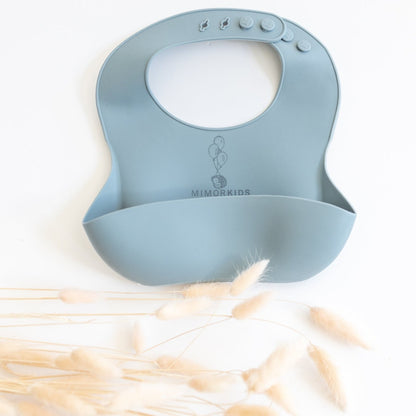 Lätzchen aus Silikon, blau