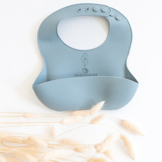 Lätzchen aus Silikon, blau