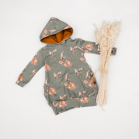 Kleid Mili mit Kapuze für Mädchen,  Fuchs & Cognac